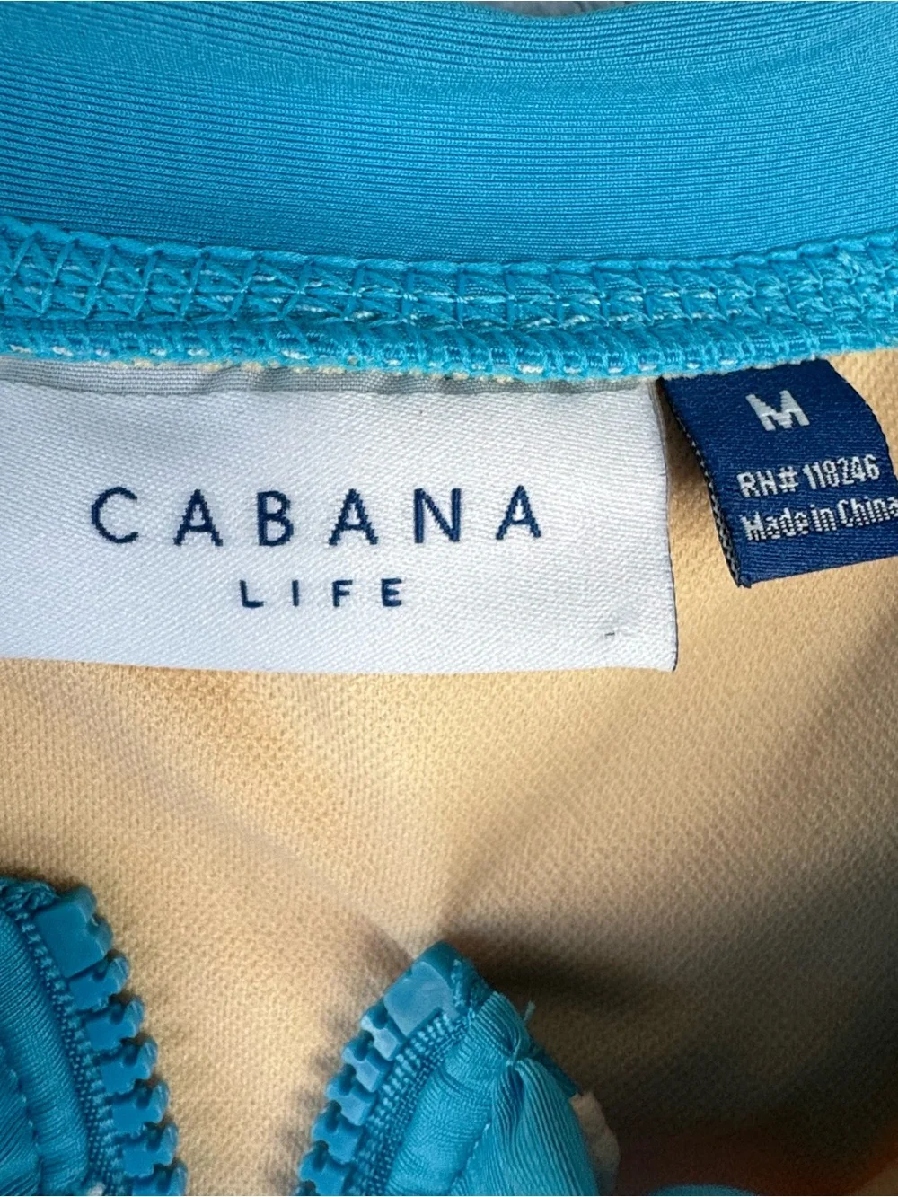 Cabana Life Preppy Geo One Piece Unisuit Long Sleeve Size M